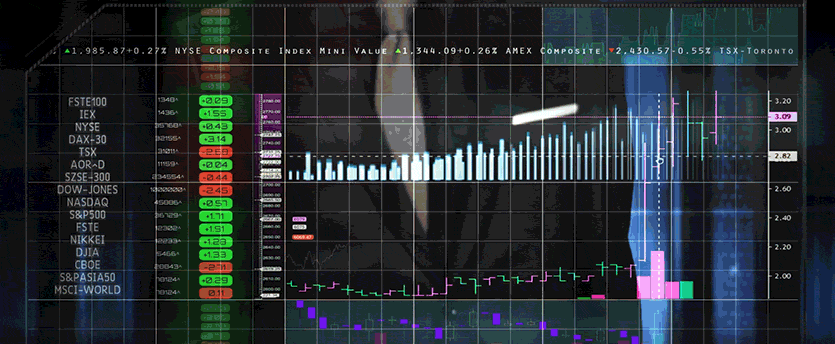 Captura de pantalla del mercado de valores desde la plataforma metatrader 4 con un operador de divisas analizando las tendencias del mercado.