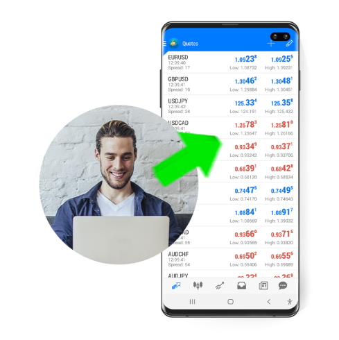 AndroidスマートフォンにMetaTrader 4をダウンロードし、口座を開設します。