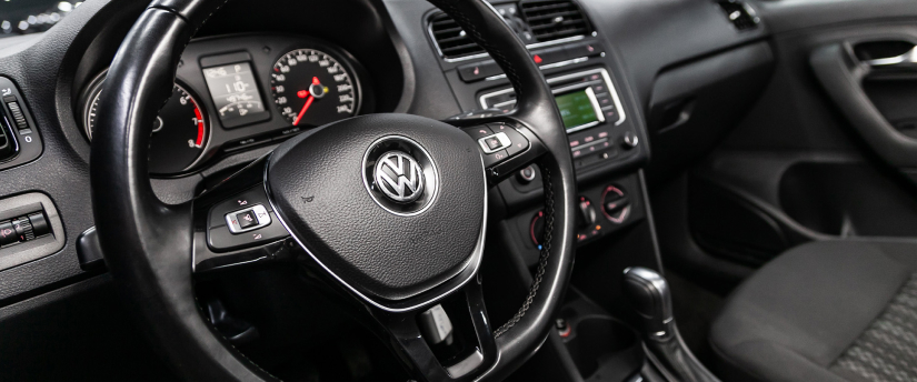 Interior of a Volkswagen Golf 7 seater car