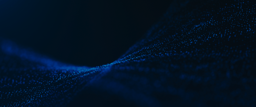 Blue background featuring a wave pattern, symbolizing data protection by IronFX.