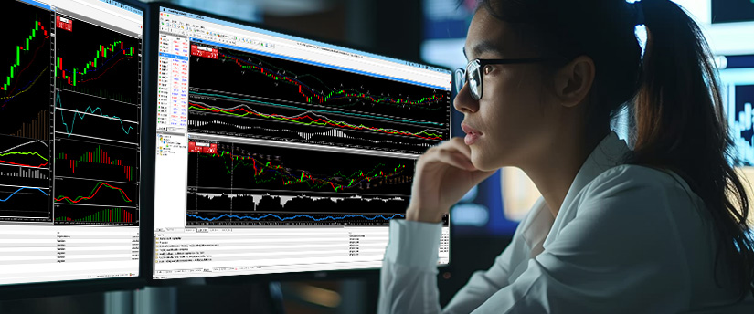 Trader studying price action and wick rejections to identify ICT rejection block setups